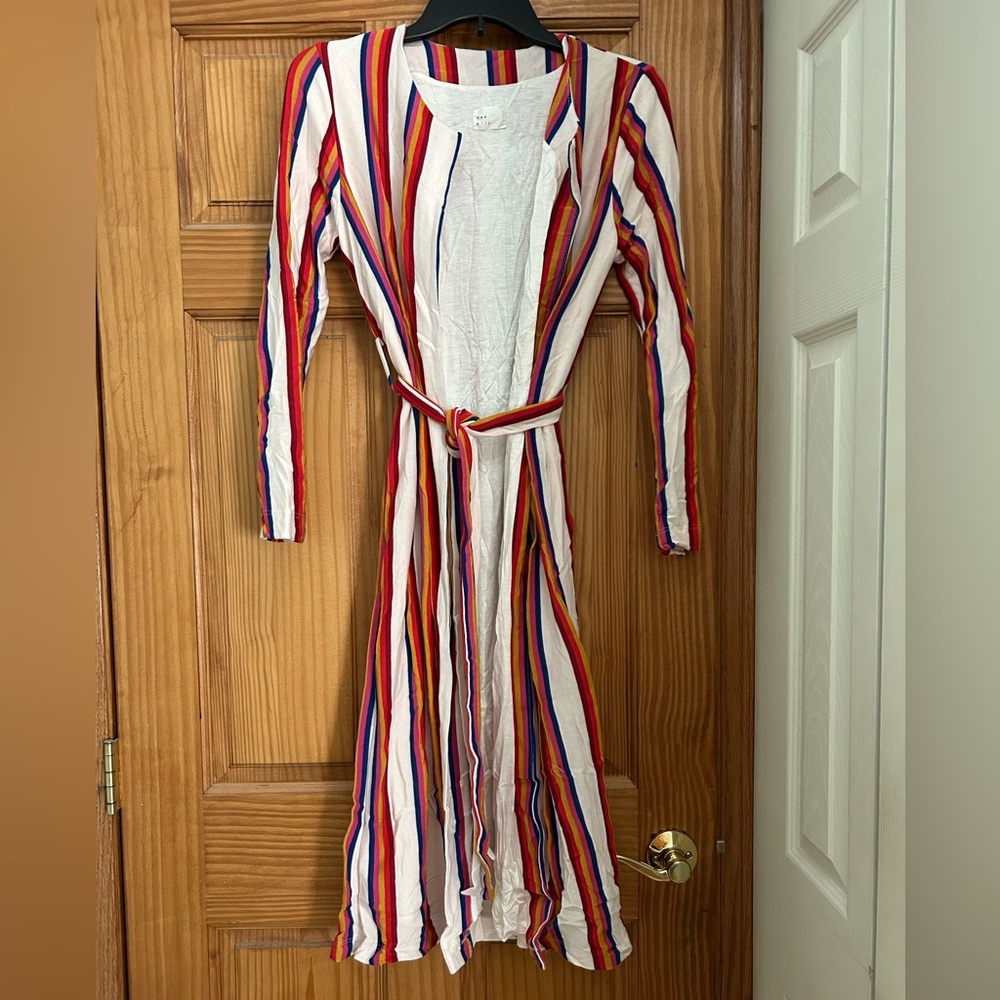 Striped Long Cardigan (Vici)